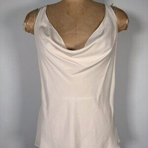 Giorgio Armani Cream Cowl Neck Tank Top